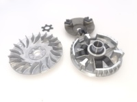 KINON Ensemble de roue active en aluminium pour moto, 15 dents, DE 104 mm, Engrenage d'embrayage de démarreur, Pièce de rechange pour scooter