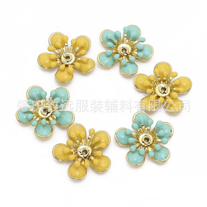 กระดุมโลหะรูปดอกไม้ 19 มม. สำหรับเสื้อผ้า รองเท้า อุปกรณ์เสริม DIY เครื่องประดับ - Product Image 3