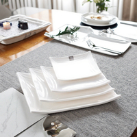 Assiettes carrées en mélamine blanches de 7 pouces, directement de l'usine, assiettes en mélamine pour hôtel et restaurant