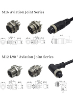 Connecteur d'aviation étanche GX12 GX16 2 3 4 5 6 7 8 broches mâle/femelle à verrouillage par vis, boîtier métallique, contact en cuivre IP67