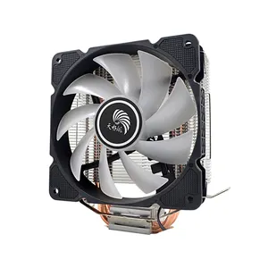 Goedkope Koeler Rgb 4u Actief Met Verlichting 4 Heat Pipes Aluminium Heatsink Cpu Koeler Koperen Radiator