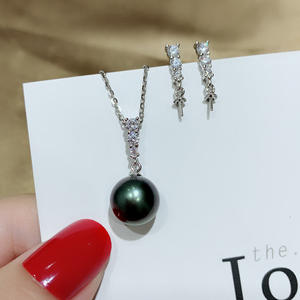 Conjunto de Accesorios de Perlas para Colgante Clásico de Plata S925 con Base Vacía, Componentes y Fornituras de Joyería de Moda -9081 - Product Image 2