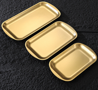 RVS rechthoekige serveerschaal, metalen dienblad voor opslag, barbecue, dessert, snack, fruit, hotel, keuken, feest, presentatie