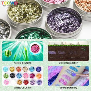 กลิตเตอร์ที่ได้รับการรับรองจาก TUV ย่อยสลายได้ เป็นมิตรกับสิ่งแวดล้อม สำหรับตกแต่งเล็บและลิปกลอส  ไม่มีส่วนผสมของ GMO  กลิตเตอร์เครื่องสำอางจากพืช - Product Image 2