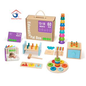 Juguetes Educativos de Madera Inspirados en Montessori, Caja de Apilamiento y Bloques de Construcción, para Educación Temprana, Dropshipping y Shopify - Product Image 1