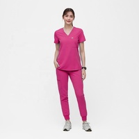 Meilleures ventes Uniformes d'hôpital super confortables à col en V Logo personnalisé OEM Scrubs Sets Uniformes chirurgicaux de laboratoire Scrubs Sets