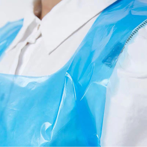 Delantal de PE de plástico desechable de alta calidad, tamaño grande para adultos, delantal impermeable, delantales de servicio OEM para cocina doméstica - Product Image 4