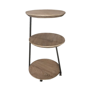 Table basse moderne à 3 niveaux avec cadre en métal et bois pour salon et chambre à coucher meubles de <span class=keywords><strong>maison</strong></span> - Product Image 5
