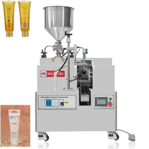 Ultrasonic semi-automatic soft toothpaste tube plastic composite cosmetic tube filling and sealing machine