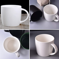 Service de 4 assiettes, bols, tasses, vaisselle blanche, Service de cuisine