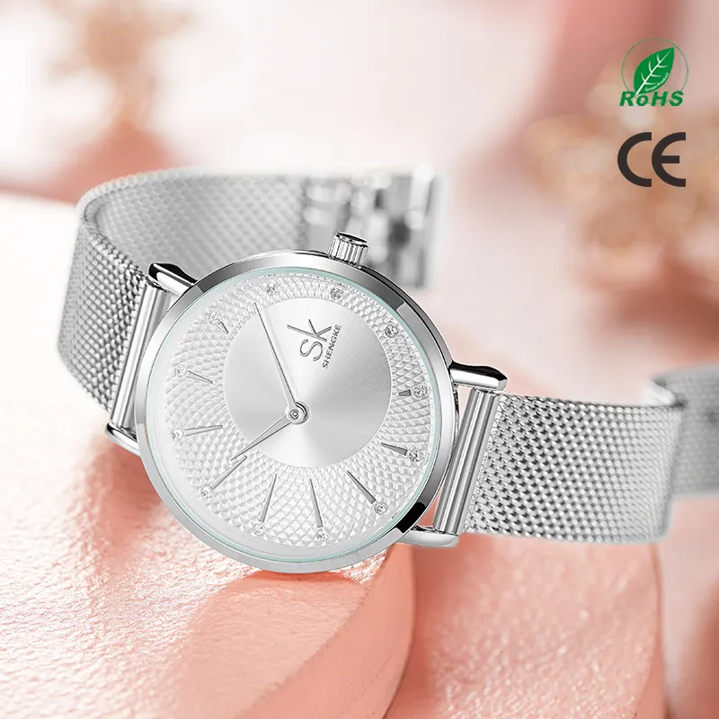 SK-montre à Quartz K0093L, nouvelle collection, horloge de luxe pour femmes, maille en acier, style japonais