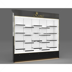 Espositore Autoportante per Parrucche ed Extension con Struttura <span class=keywords><strong>in</strong></span> Legno e Metallo, Ripiani Regolabili per Saloni, Negozi di Parrucche e Boutique di Bellezza - Product Image 4