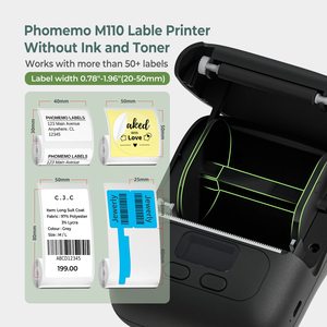 Phomemo M110 máy in nhãn marcode cho vận chuyển ghi nhãn mã <span class=keywords><strong>QR</strong></span> quần áo gửi thư Sticker máy in cho điện thoại PC nhãn các nhà sản xuất - Product Image 6