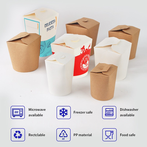 Boîte de papier d'emballage de fast-food personnalisé de qualité biodégradable écologique frites salade nouilles - Product Image 3