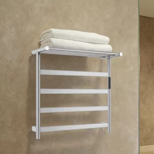 Calentador de Toallas Eléctrico de Acero Inoxidable Dorado Cepillado, Barras Calefactoras para Toallas, Toallero Eléctrico para Baño - Product Image 4