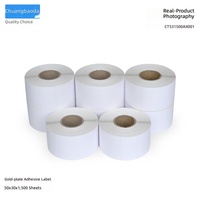 Étiquettes autocollantes en papier couché cuivre 50x30x1500mm personnalisables, autocollants de codes-barres FBA pour