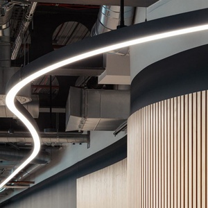 Lámpara LED Lineal Curva de Aluminio en Forma de S, Lámpara Colgante Personalizable y Enlazable para Oficina, Centro Comercial, Gimnasio - Product Image 4