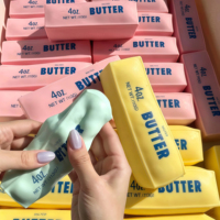 Jouet sensoriel anti-stress en forme de bâton de beurre, non élastique, à presser, modelable, en gros, pour la vente au détail