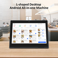 Tablette Android 10,1'' en forme de L avec écran tactile, PoE RJ45, NFC, pour banque, hôtel, restaurant, commerce de détail