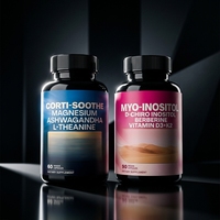Capsules de soutien immunitaire à base de magnésium, L-théanine et Ashwagandha, qualité alimentaire, marque OEM, 60 capsules pour adultes