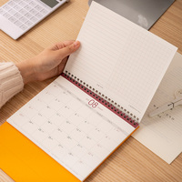 Kalender Meja Planner Cetak Kustom 2027 dengan Jam dan Logo, 18 Halaman, untuk Penggunaan Promosi