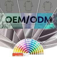 OEM ODM T-shirt à ourlet brut en éponge française de haute qualité avec impression personnalisée T-shirts pour hommes délavés vintage