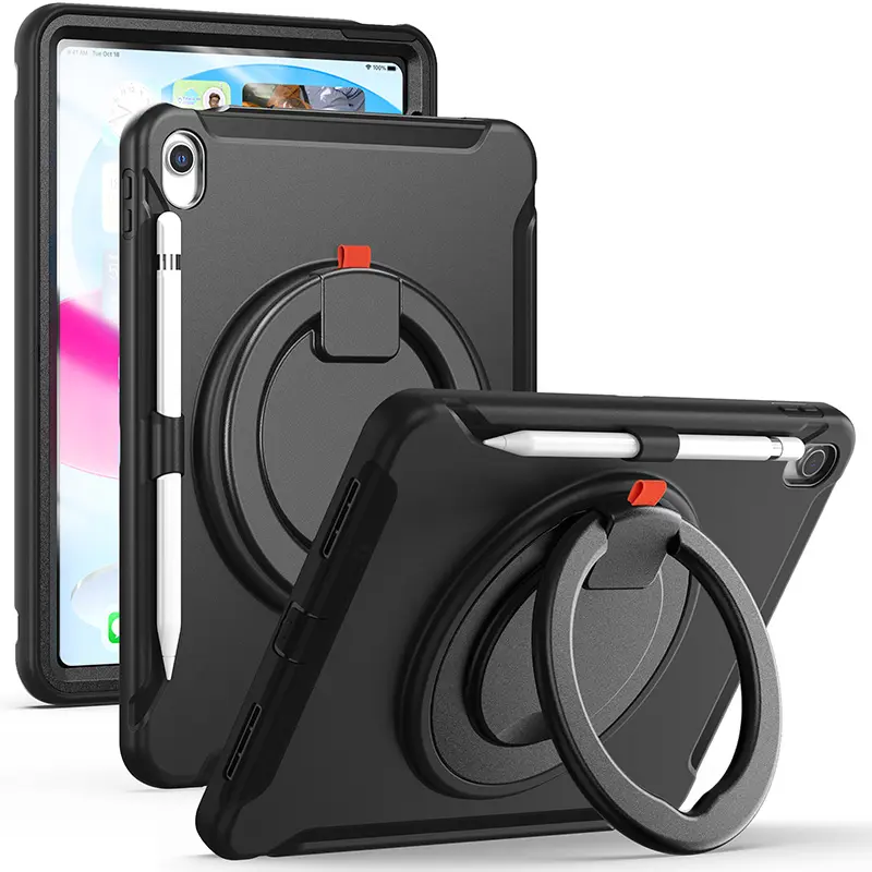 360 rotate stand on back design TPU bumper case for iPad 10th Generation 2022 10.9 inch