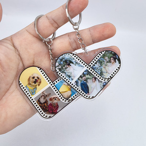 Customized Transparent Acrylic Photo Album <b>Keychain</b> Bag Original Manufacturer's Creative Hanging Decoration Plastic Crafts - Product Image 2