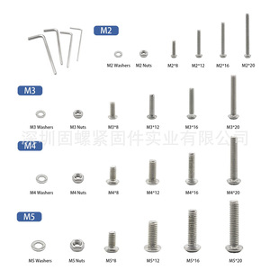 Stainless Steel Screws Nuts Washers Assortment Kit M2 M3 M4 M5 1200pcs Standard ISO7380 Grade A - Product Image 2