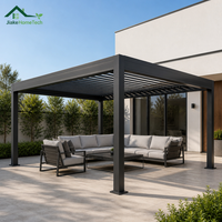 Jiake Pergola aus Aluminium für den Außenbereich mit wasserdichtem Dach und motorisierter Steuerung für moderne Garten- und Terrassenprojekte