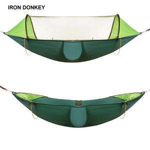 IRONDONKEY Nylon Hamacs 290*140cm Anti Rollover Hamac Extérieur Balançoire Tente <span class=keywords><strong>Moustiquaire</strong></span> Chaise Suspendue Camping Accessoires - Product Image 3