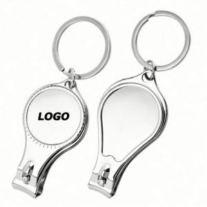Llavero de Goma con Logotipo Personalizado, Componentes de Aleación de Zinc, Cortaúñas, Abrebotellas, Impresión por Transferencia Térmica, Promocional y Portátil - Product Image 1