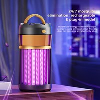 Lampe anti-moustiques électrique à choc, alimentée par USB, pour intérieur/extérieur, murale, piège à mouches, lumière UV/ambiante, tue-moustiques
