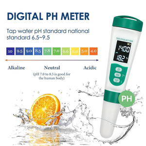 Testeur de qualité de l'eau 5 en 1 haute précision avec écran rétroéclairé, mesure du pH/EC/TDS/la salinité/de la température, pour l'eau potable, la piscine - Product Image 4