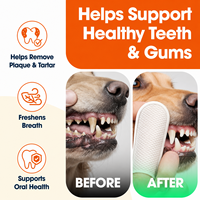 Lingettes dentaires pour chiens Freshens Breath Pet Teeth Cleaning, marque privée, pour éliminer le tartre et la plaque dentaire