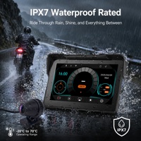 Bestsonic - Monitor Inteligente para Motocicleta de 7 Pulgadas, GPS, Pantalla Portátil con Carplay, Android Auto, Airplay, BT, Cámara Dual, Resistente al Agua, OEM de Fábrica