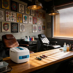 Limpiador Ultrasónico CD-4801 de 40KHz para Herramientas de Maquillaje Permanente con Pantalla LED |   Limpieza Higiénica para Artistas de PMU - Product Image 1