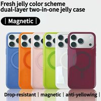 Coques de téléphone portable personnalisées en TPU brillant, antichoc, anti-traces de doigts, magnétiques, couleur unie pour 17 Pro/Pro Max/18 Pro/Pro