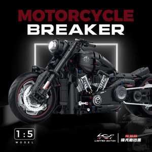 Nouveau GULY 60521 1:8 Moto Harley Breaker Modèle de voiture en blocs Jouets MOC Briques Kit de construction à petites particules Jouets de <span class=keywords><strong>puzzle</strong></span> - Product Image 2