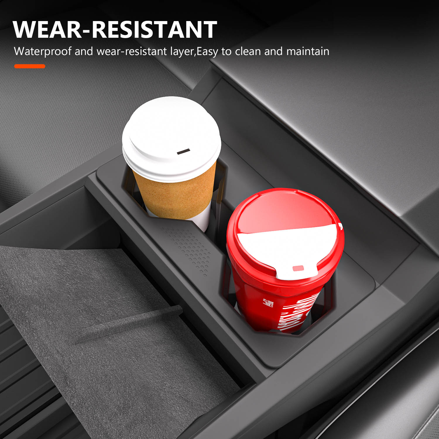 Tesla Cybertruck Accessories: Durable Silicone Cup Holder for 2023-2024 Models | Mingqian Brand