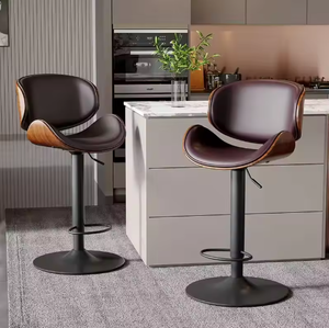 Modern Design Hotel & Restaurant Kitchen Bar Stools Adjustable Height Home Barstool with <b>Swivel</b> for Living Room - Product Image 3