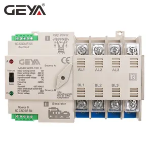 Interruptor de transferência de potência geya W2R-100, ats 2p 3p 4p 100a oems ats switch ac 220v 4p 63a ats