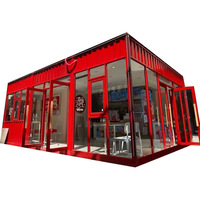 Conteneurs de magasin mobiles, panneaux sandwich en acier, maison de conteneur personnalisée, construction rapide de cadre de conteneur, camion de conteneur