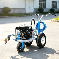 Machine de marquage routier par pulvérisation de peinture à froid à poussée manuelle