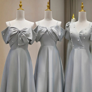 Bridesmaid Dresses A-Line Sweetheart Neckline Natural Waist Polyester Evening Gown Performance Style - Product Image 5