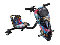 Kart à roulettes électrique pour enfants de haute qualité, 3 roues, 36V 250W, avec carrosserie en acier, lumières et siège - 15-18 km/h