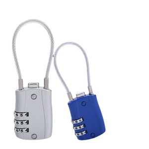 Zhan Hanlai Weishi Steel <b>Wire</b> Combination Padlock 3mm Zinc Alloy Waterproof Outdoor Use Small Cabinet Lock - Product Image 1