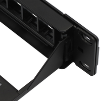 Panel Patch Logam Hitam Kosong 19 inci 1U UTP Cat5e-Cat8 24 Port dengan Standar ANSI/TIA/EIA DP-KJ-07