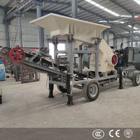 Mesin Penghancur Batu Portabel Mini Diesel PLC Controlled Hammer Mill Crusher Mobile untuk Batubara, Kaca, Bijih Emas, Batu, Merk MH