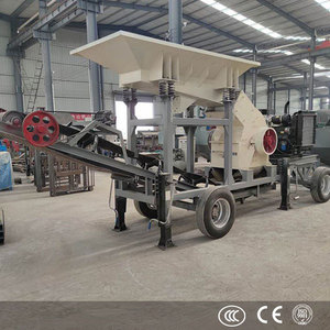 Concasseur à marteaux mobile portable à moteur diesel mini, contrôlé par PLC, pour le broyage du charbon, du verre, du minerai d'or, des roches et des pierres, marque MH - Product Image 2